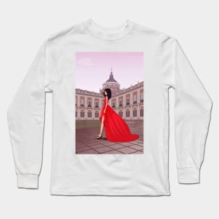 Red Gala dress in Aranjuez Long Sleeve T-Shirt